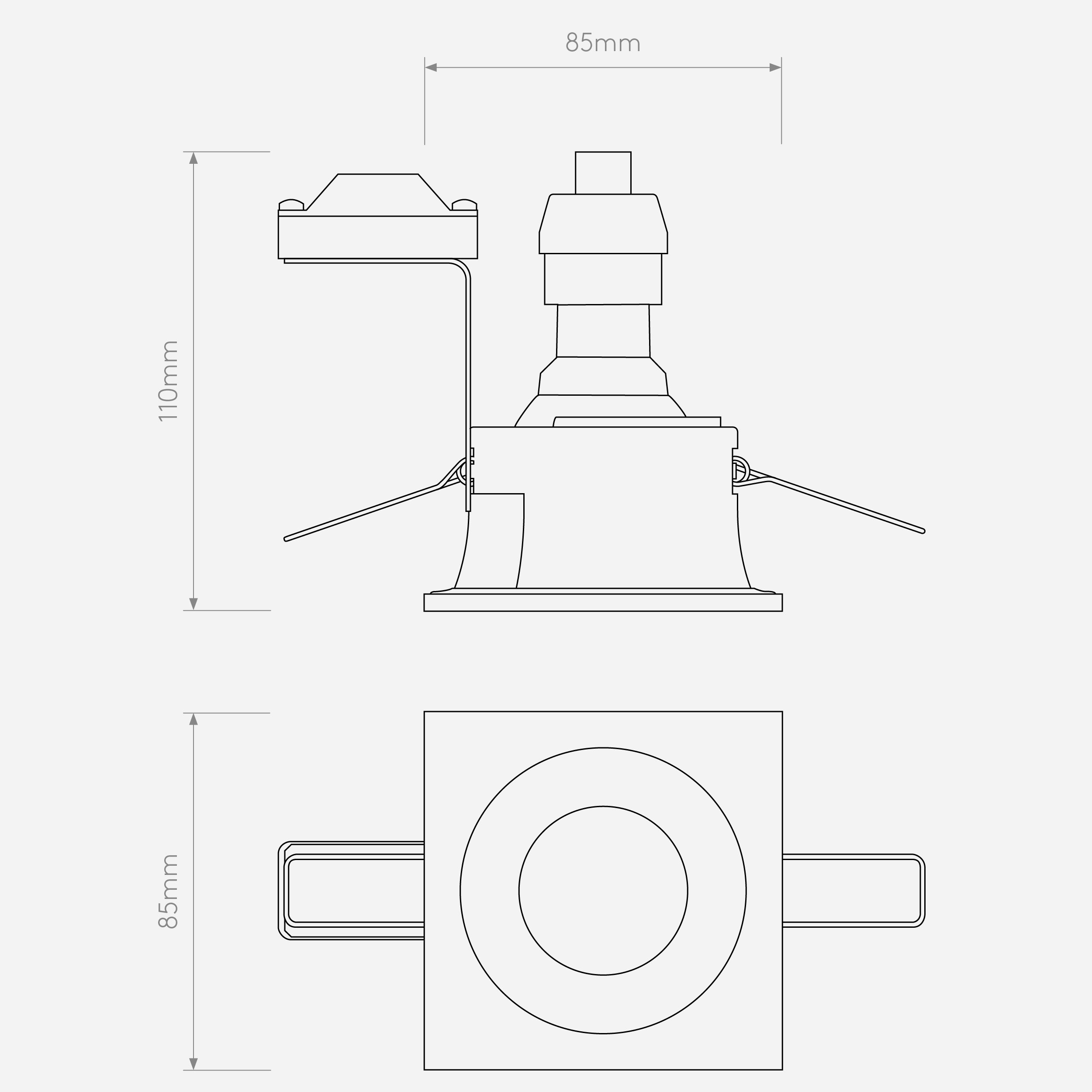 Встраиваемый светильник Astro Lighting Minima Square Fixed IP65 фото 2