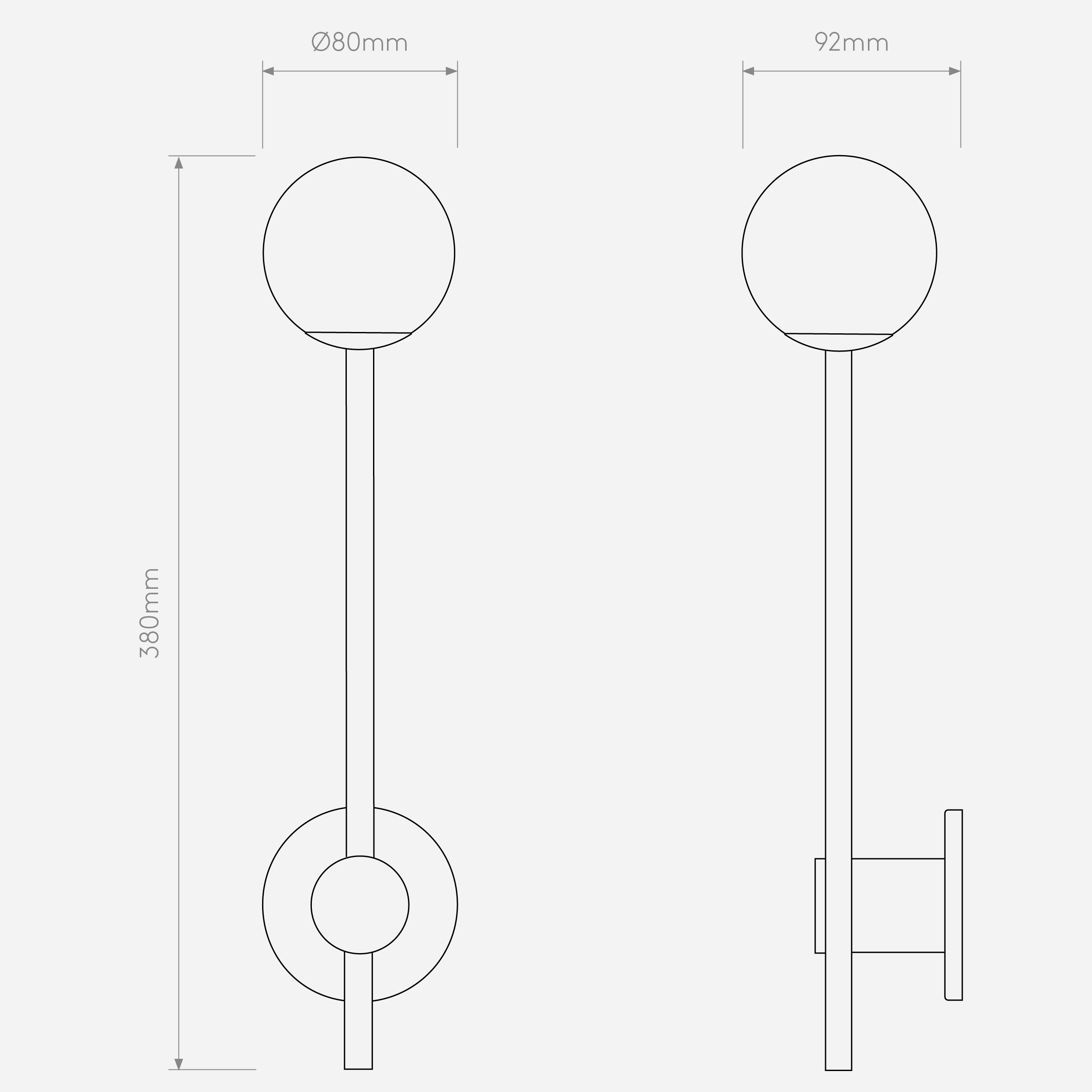 Настенный светильник Astro Lighting Orb Single фото 8