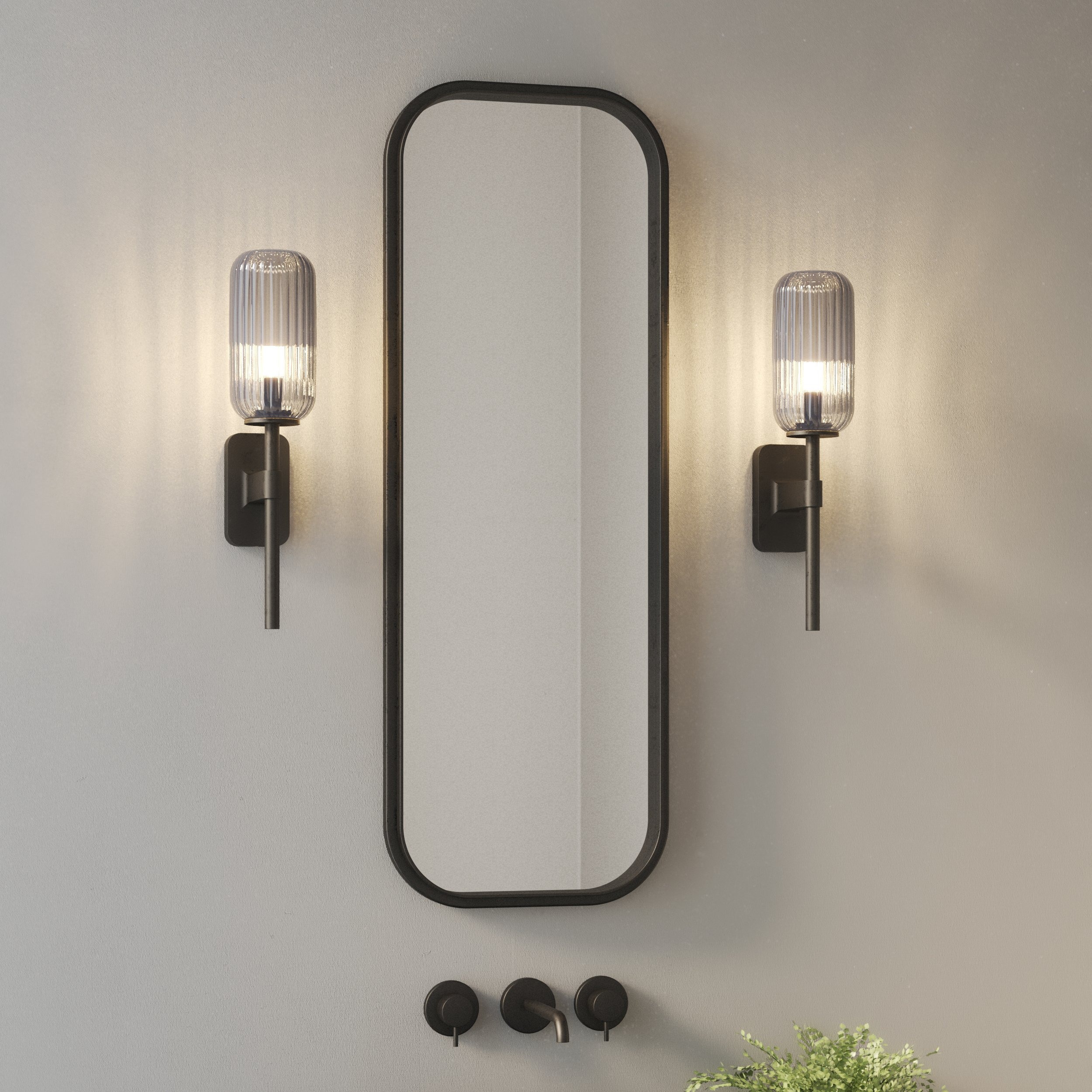 Плафон Astro Lighting Tacoma Reed Ribbed стекло фото 2