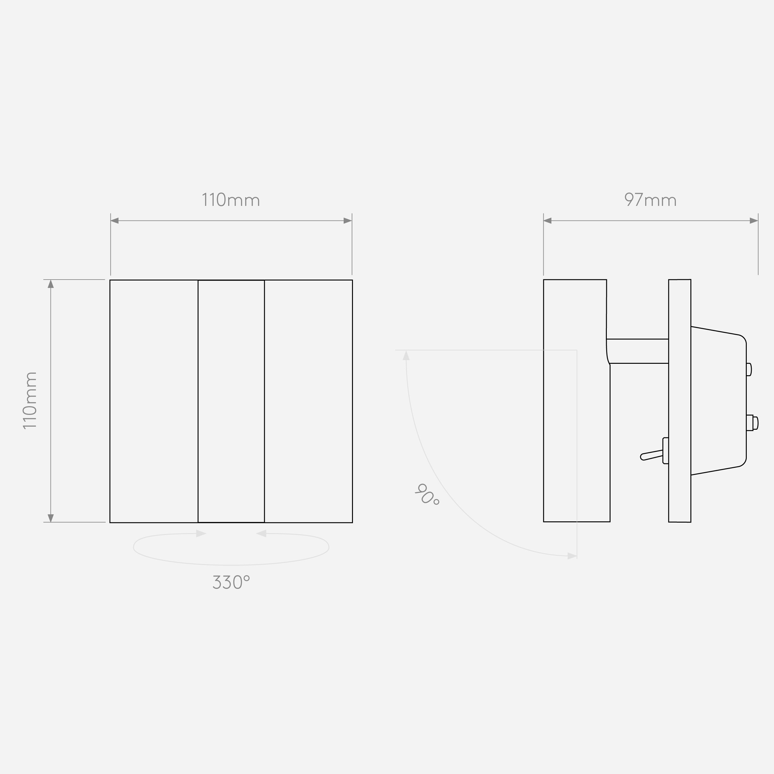Настенный светильник Astro Lighting Enna Square с выключателем LED фото 6